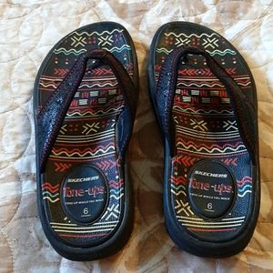 Sketchers tone ups sandles, worn twice